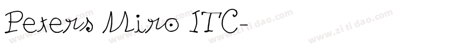 Peters Miro ITC字体转换